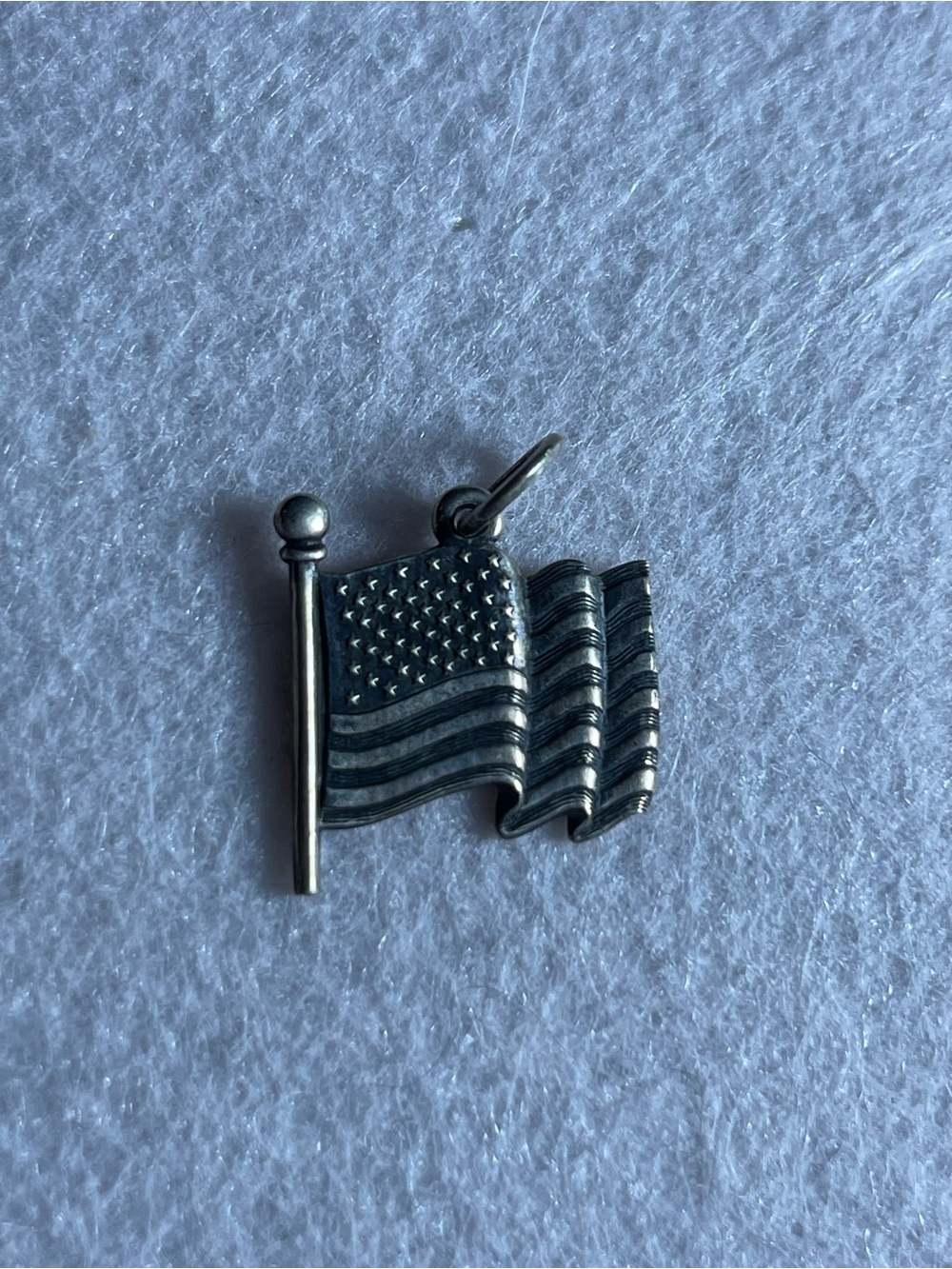 James Avery RETIRED American Flag Sterling Silver Charm